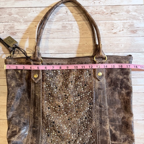 Frye Deborah Leather Studded Tote Bag - Picture 9 of 11